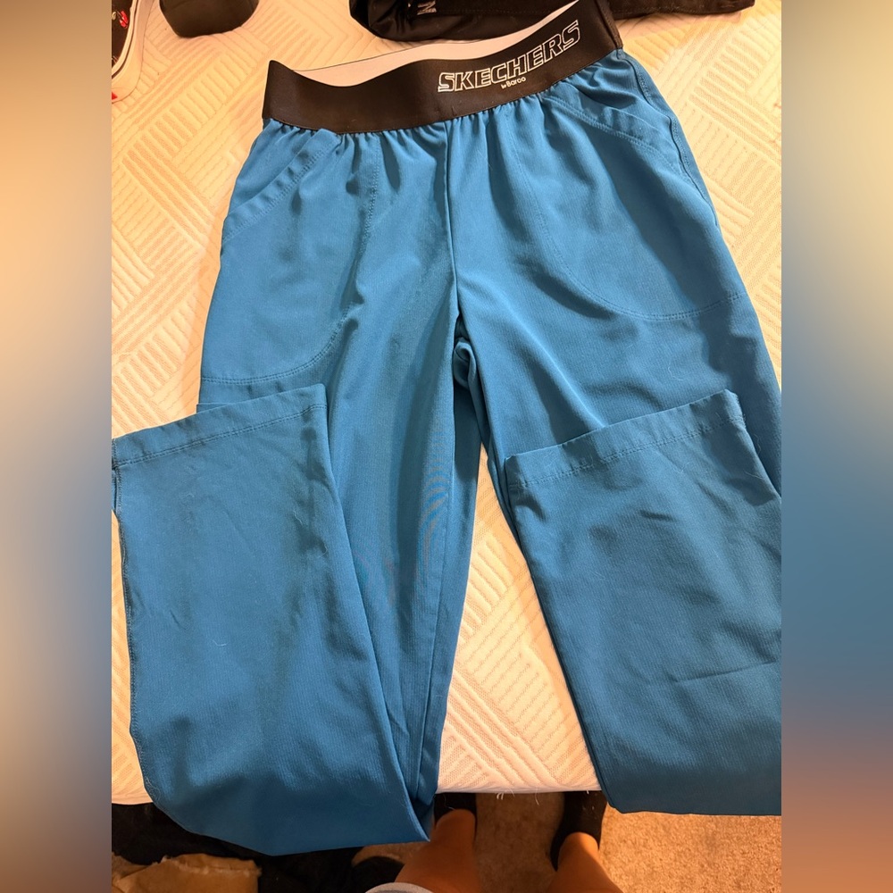 Skechers blue scrub pants